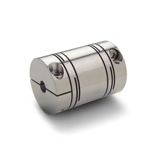 Slit Coupling, Clamp, Long, Bores 7x4mm, OD 16.0mm, Aluminum